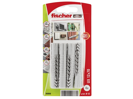 Dowels UX 12 x 70 mm, 4 pcs. | Skrivare - Skrivartillbehör - Handskanner | GameStuff