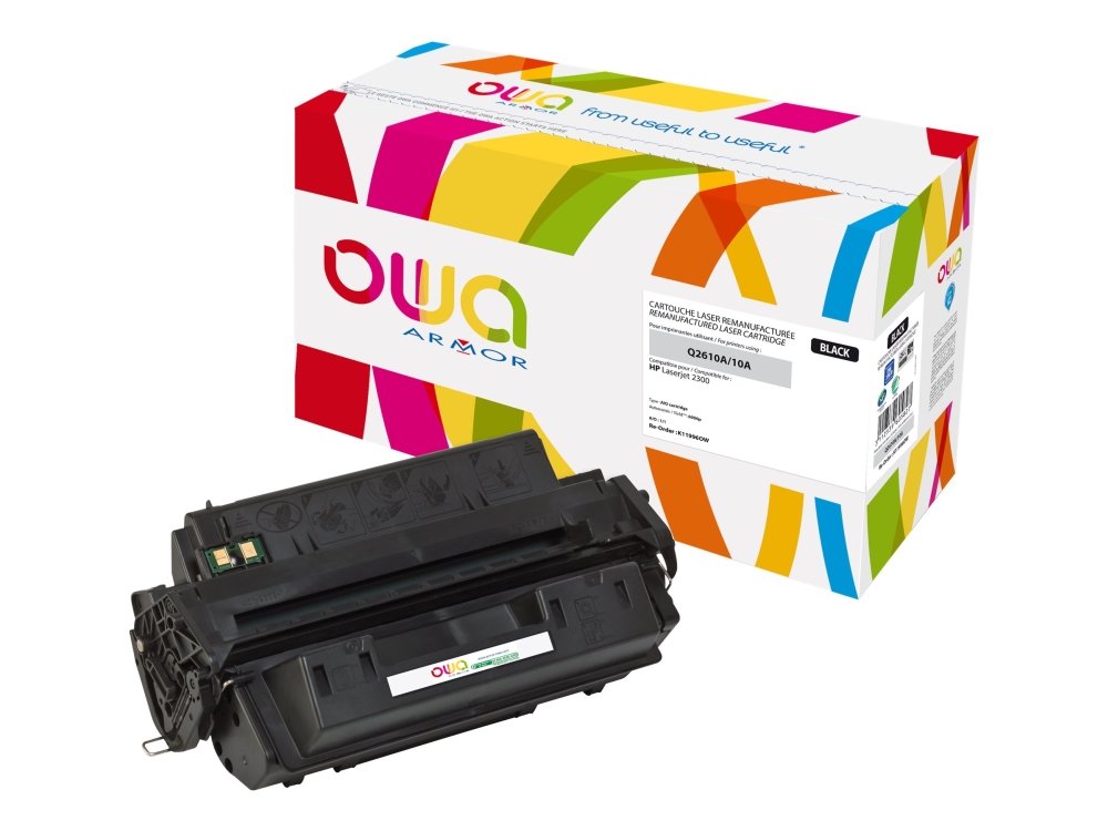 Owa - Sort - Kompatibel - Genproduceret - Tonerpatron (Alternativ Til: Hp Q2610a) - For Hp Laserjet 2300, 2300D, 2300Dn, 2300Dtn, 2300L, 2300N