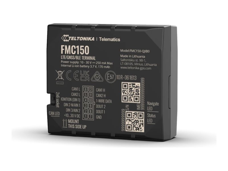 Teltonika Fmc150, Bil, Gps-Tracker, Sort, Ip41, 0,128 Gb, Microsd (Transflash)