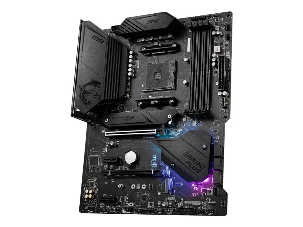 Msi Mpg B550 Gaming Plus, Amd, Stik Am4, 3Rd Generation Amd Ryzen 3, 3Rd Generation Amd Ryzen 5, 3Rd Generation Amd Ryzen 7, 3Rd..., Ddr4-Sdram, 12