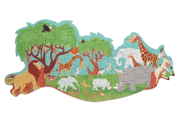 Scherenschnittpuzzle - Safari