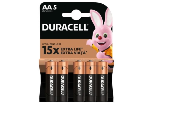 Batteries Duracell Alk Aa 5Pcs.