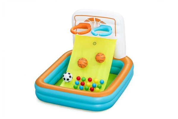 Bestway 52728 Multifunktionaler Aufblasbarer Pool Mit Bällen Basketball Und Fußball 1.20M X 1