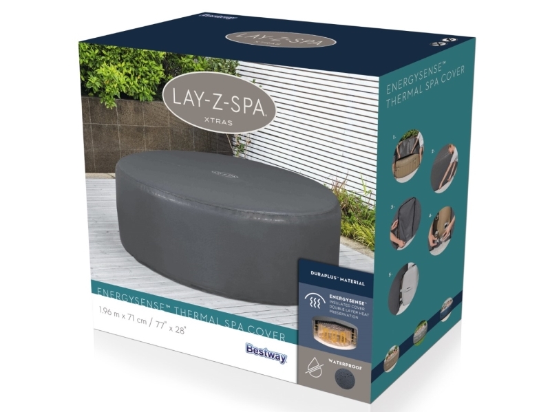 Bestway 60318 / 23, Spaskydd, Bestway, Grå, 1960 mm, 1960 mm, 710 mm | Trädgården - Pools & Vatten spel - Pool tillbehör | GameStuff