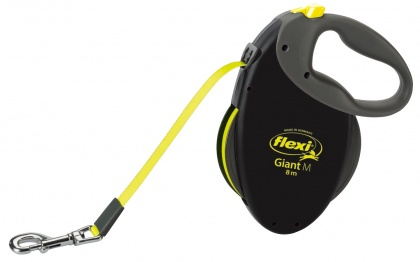 flexi Neon-bånd gul Giant M, 8M, 25KG | Djurmärken - Tillbehör - Flexi | GameStuff
