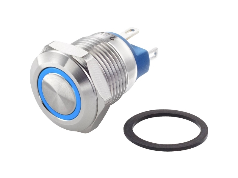 Conrad Tc-Gq12-Af-10E/J/B/12V/S Vandalsikker Pressostat 48 V/Dc 2 A 1 X, Blå, Rustfrit Stål, Rustfrit Stål, Dc, 48 V, 2 A