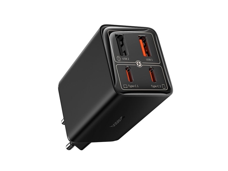 Baseus Gan6 65W Sarj+100W C To C Kbl-Syh, Automatisch, Usb, Schwarz