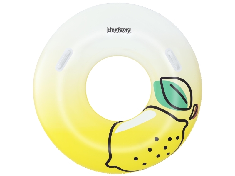 Bestway uppblåsbart simhjul med handtag Lemonade 114 CM 36448 | Trädgården - Pools & Vatten spel - Badluftsmadrasser | GameStuff