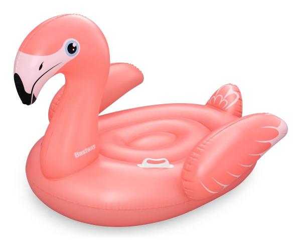 Bestway oppustelig flamingo med hÃ¥ndtag - 148 Ã 127 Ã 99 cm - til strand og pool (+3 Ã¥r)