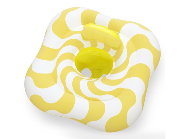 Bestway 32298 Swim Safer Comfort Plush Square -istuin Keltainen aallot 76cm x 76cm