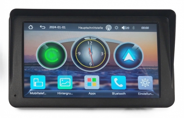 Technaxx TX-320, Sort, 17,8 cm (7), 802.11b, 802.11g, Wi-Fi 4 (802.11n), Wi-Fi 5 (802.11ac), 5 GHz, 10 m, 87,5 - 108 MHz | Bilvård & Biltillbehör - Bilens Interiörutrustning - HiFi för bilar - Hifi Tillbehör | GameStuff