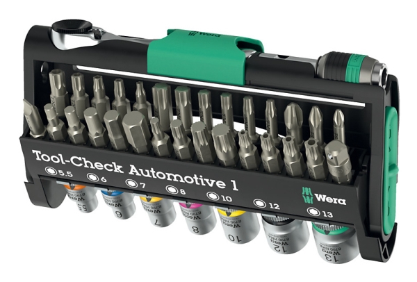 Wera Tool-Check Automotive 1, 1 Stück(E), Schwarz, Grün, Edelstahl, Edelstahl, 478 G, 51 Mm, 218 Mm