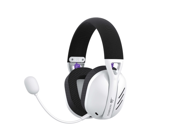 Havit 6939119064402, Kabel & Trådløs, 20 - 20000 Hz, Spil, 186,6 G, Headset, Sort, Hvid