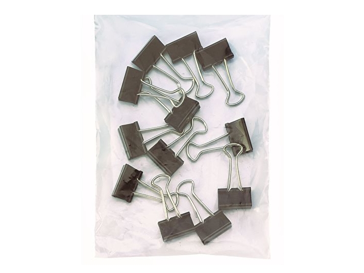 Wedo 64 21525, Metall, Nickel, Svart, 25 mm, 12 styck | Kontorsmaterial - Kontorstillbehör - Papper clips | GameStuff