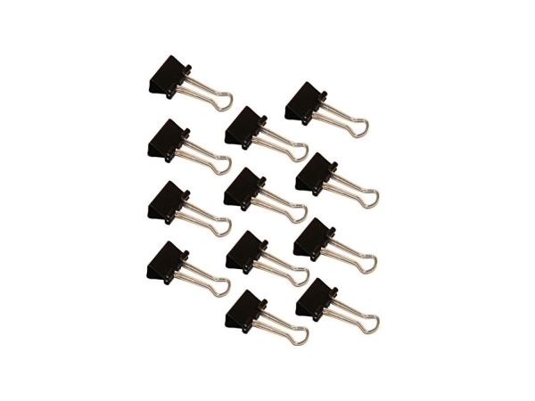 Wedo 64 21419, Metall, Nickel, Svart, 7 mm, 19 mm, 12 styck | Kontorsmaterial - Kontorstillbehör - Papper clips | GameStuff