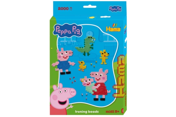 Hama Midi Perler - Gurli Gris Og Lillesøster Perlesæt - 2.000 Perler