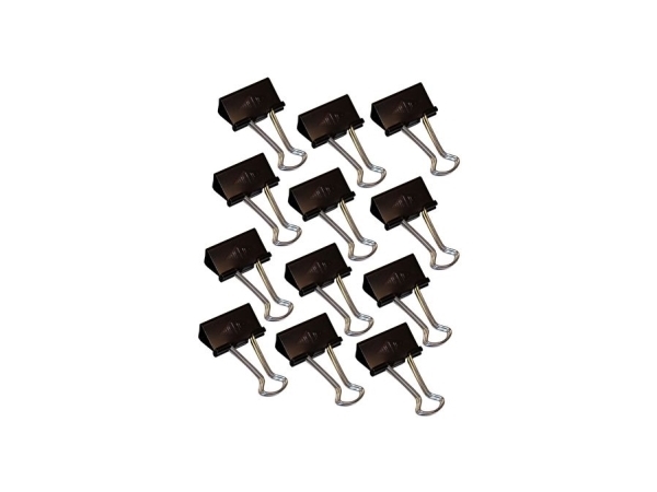 Wedo 64 21432, Metall, Nickel, Svart, 1,3 cm, 32 mm, 12 styck | Kontorsmaterial - Kontorstillbehör - Papper clips | GameStuff