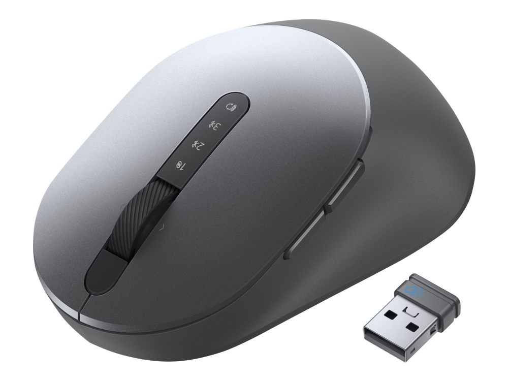 Dell Ms5320w - Mus - Optisk - 7 Knapper - Trådløs - 2.4 Ghz, Bluetooth 5.0 - Titan Grå - Med 3 Years Nbd Advance Exchange
