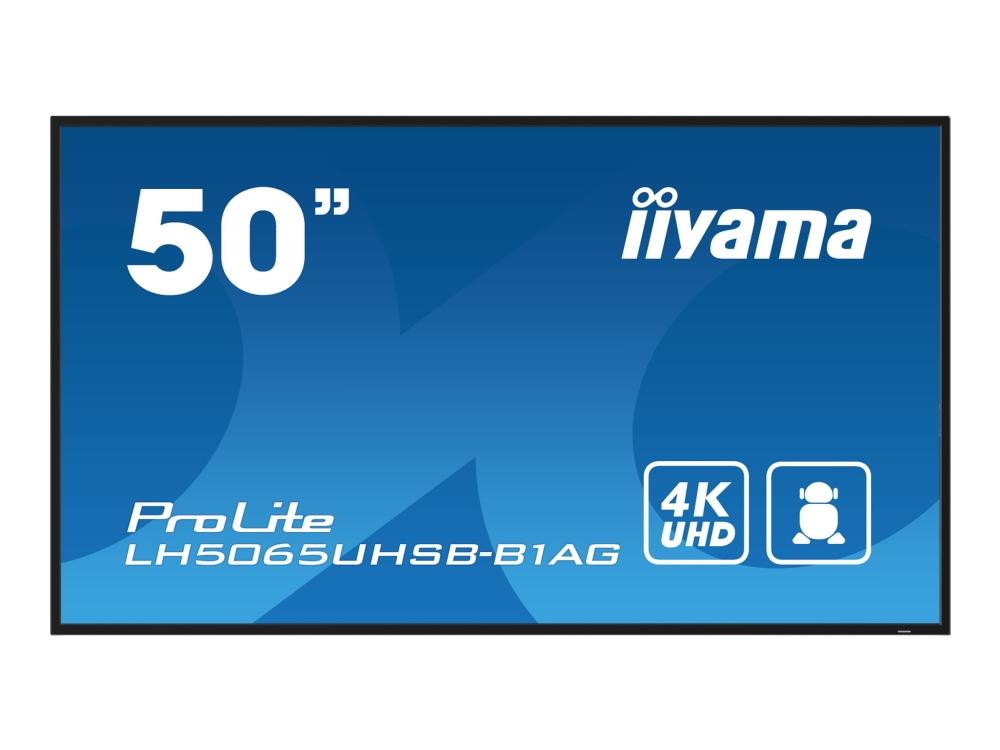 iiyama ProLite LH5065UHSB-B1AG - 50 Diagonal klasse LED-bagbelyst LCD paneldisplay - digital skiltning - Android - 4K UHD (2160p) 3840 x 2160 - sort