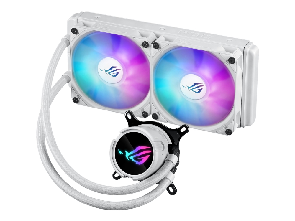 Asus Rog Strix Lc Iii 240 Argb - White Edition - Processors Flydende Kølesystem - Radiatorstørrelse: 240 Mm - (For: Am4, Lga1200, Lga1700, Am5, Lga11