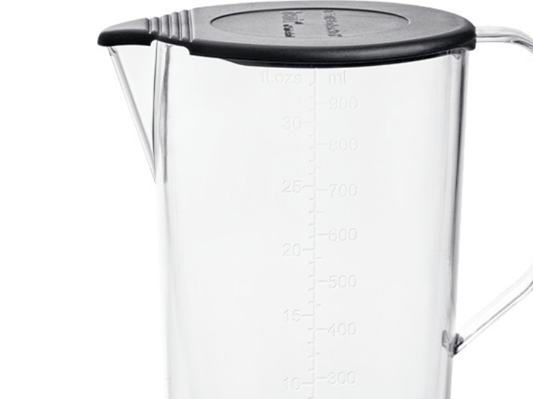 Bamix 3002.002, Karaffe, 0,1 L, Schwarz, Transparent, Rund, 100 °C, 1 Stück(E)