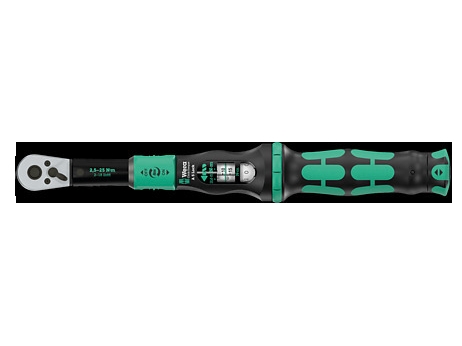 Wera 05075690001, Click Torque Wrench, Nm, Mechanical, 2.5 - 25 N·M, Black, Green, 330 Mm