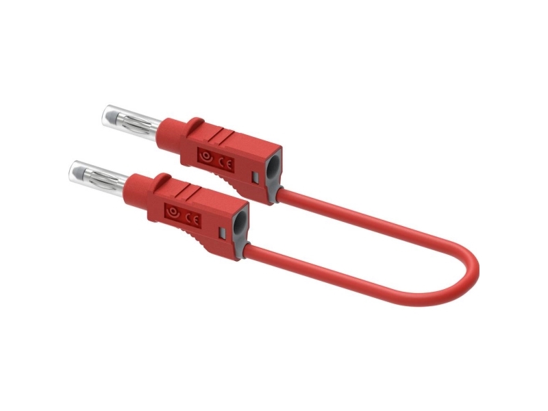 Electro PJP 2210/600V-CD1-50R Koejohto Banaanipistoke 4 mm 50 cm Punainen 1 kpl