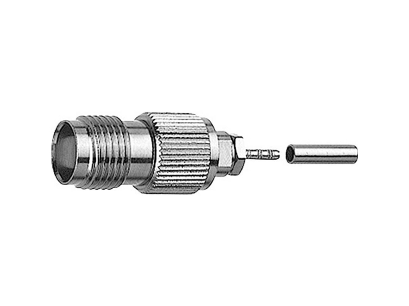 Telegärtner Tnc-Kabelbuchse Crimp G03 50 Ohm, Crimp/Crimp, A2913, G03 (Rg-178 B/U) - 1 Stück (J01011b0032)