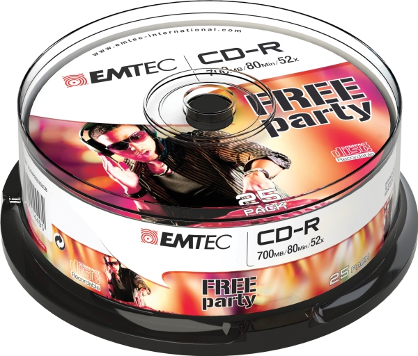 Emtec Classic - 25 X Cd-R - 700 Mb (80 Min) 52X - Spindle
