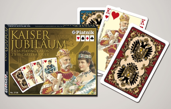 Piatnik Kaiser Jubiläum, 55 Stk, 2 Kort, Kaiser Jubiläum, 5,8 Cm, 8,9 Cm