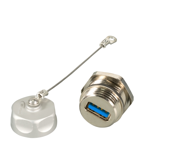 Usb3.0 Ip67-Gennemføringskobling, Type A Hun / Type A Hun (Ip67dfkusbfl)