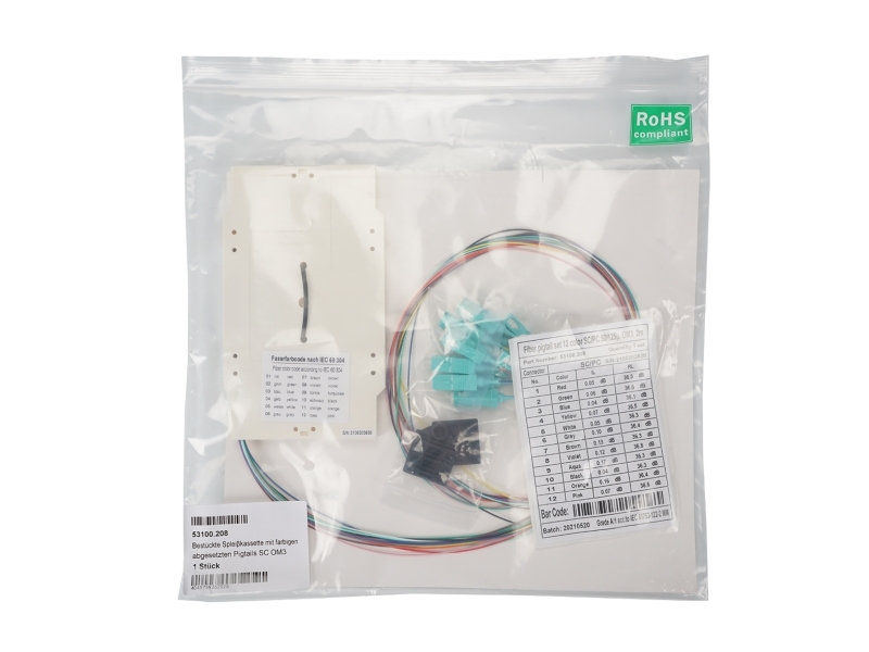 Samlet Splejsekassette Med Farvede Forskudte Pigtails Sc Om3 (53100.208)