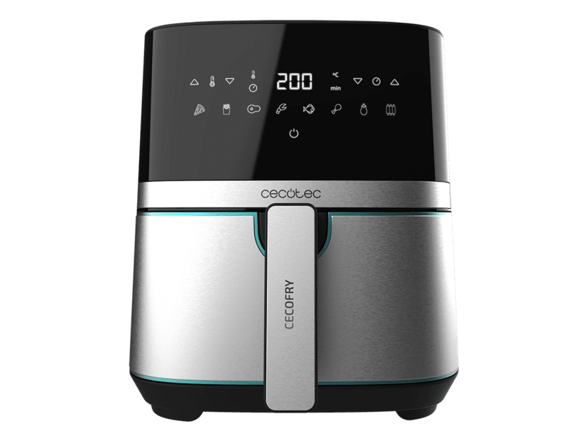 Cecotec 03315, Kuumakiertoilmakypsennin, 5,5 L, 80 °C, 200 °C, Yksi, Musta, Ruostumaton teräs