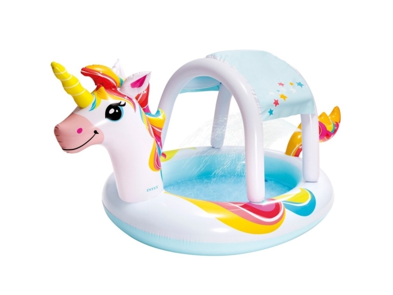 Intex Enhjørning Spraypool, 130L, 254X132x109 Cm