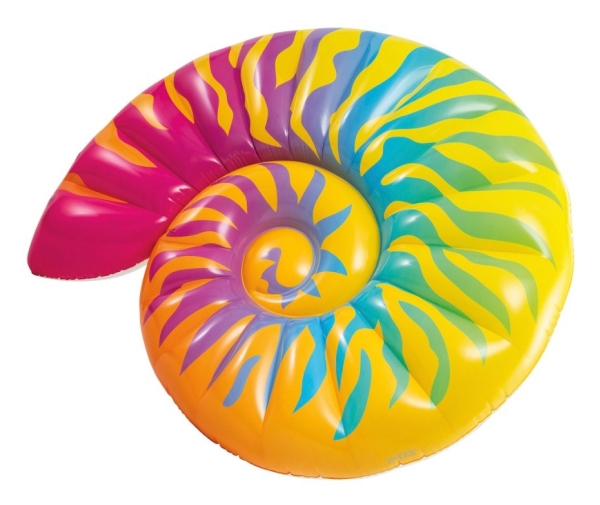 Intexin sateenkaaren värinen simpukka kelluke 157x127x25 cm