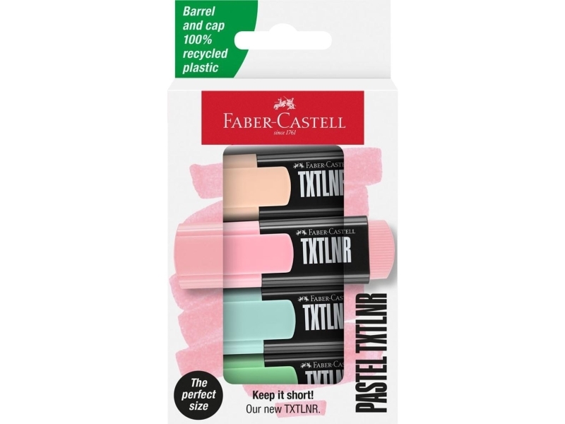 Faber-Castell 154214, 4 Stück(E), Koralle, Grün, Hellgrün, Pink, Gemischte Farben, Rechteck, 1 Mm, 5 Mm
