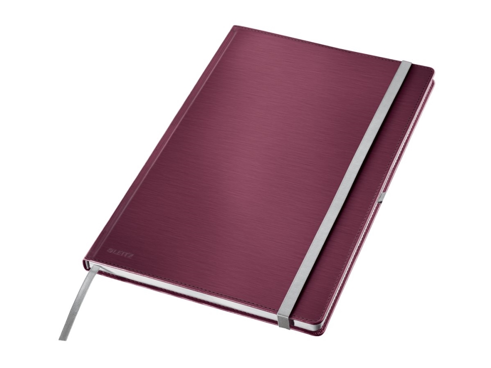 Leitz Style Notesbog A4 Linjeret Med Hardcover Granat Rød