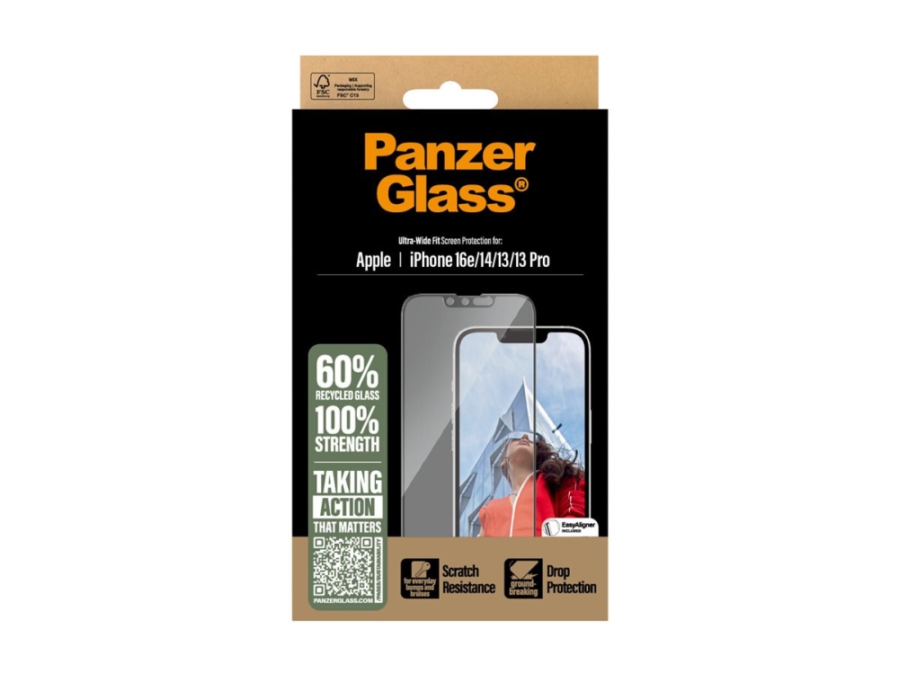 Panzerglass Displayschutz Iphone 16E | 14 | 13 | 13 Pro | Ultra-Wide Fit M. Aligner, Apple, Apple - Iphone 13, Apple - Iphone 13 Pro, Apple - Iphon