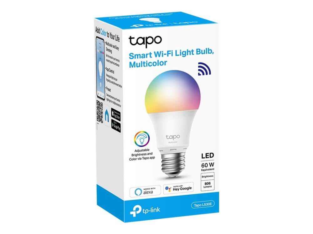 Tp-Link Tapo L530e, Intelligentes Leuchtmittel, Wlan, Metallisch, Weiß, Led, E27, Multi