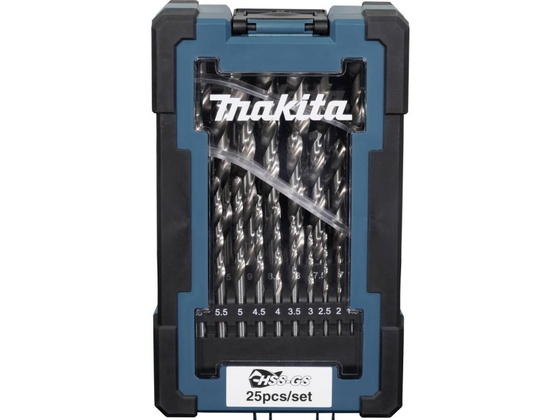 Makita D-78368 Metal-Spiralbor-Sæt 1 Mm, 1.5 Mm, 2 Mm, 2.5 Mm, 3 Mm, 3.5 Mm, 4 Mm, 4.5 Mm, 5 Mm, 5.5 Mm, 6 Mm, 6.5 Mm, 7 Mm, 7.5 Mm, 8 Mm, 8.5 Mm, 9
