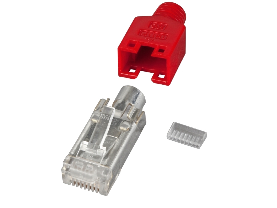 Producent: HIROSE RJ45 Hirose-stik STP, TM11 rød, 100 stk, 3 elementer, Cat. 5e Op til 100 MHz (Cat.5e) til strandede ledningerSkærmet versionKerneis