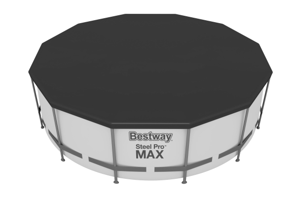 Bestway 58037 / 24, Sikkerhedsafdækning til swimmingpool, Pool over jorden, Rund, Sort, PVC, Polypropylen (PP), Sort