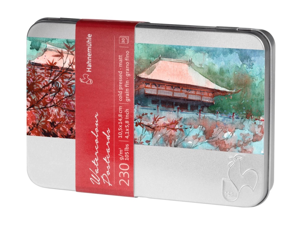 Hahnemühle - Watercolor postcard - A6 (105 x 148 mm) - 30 ark - benvit | Papper & Emballage - Märkning - Namnbrickor | GameStuff