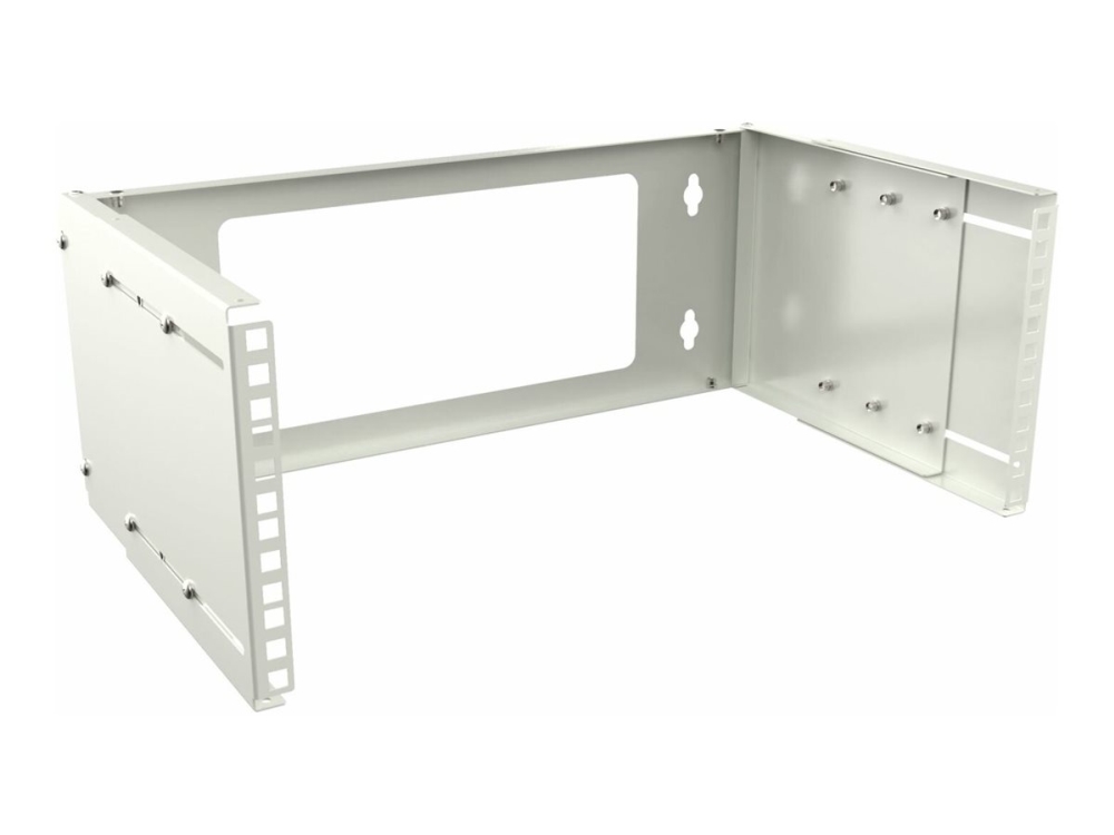 Lanview By Logon - Stativvægmontering Åben Ramme - Justerbar Dybde - Hvid - 4U - 19"