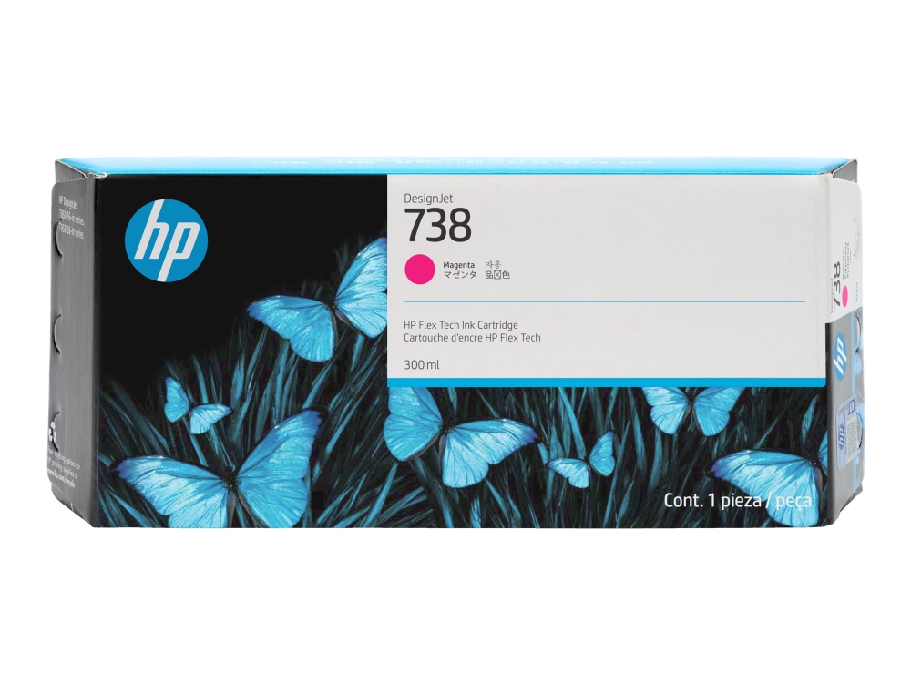 Hp 738 - 300 Ml - Magenta - Original - Designjet - Blækpatron - For Designjet T950