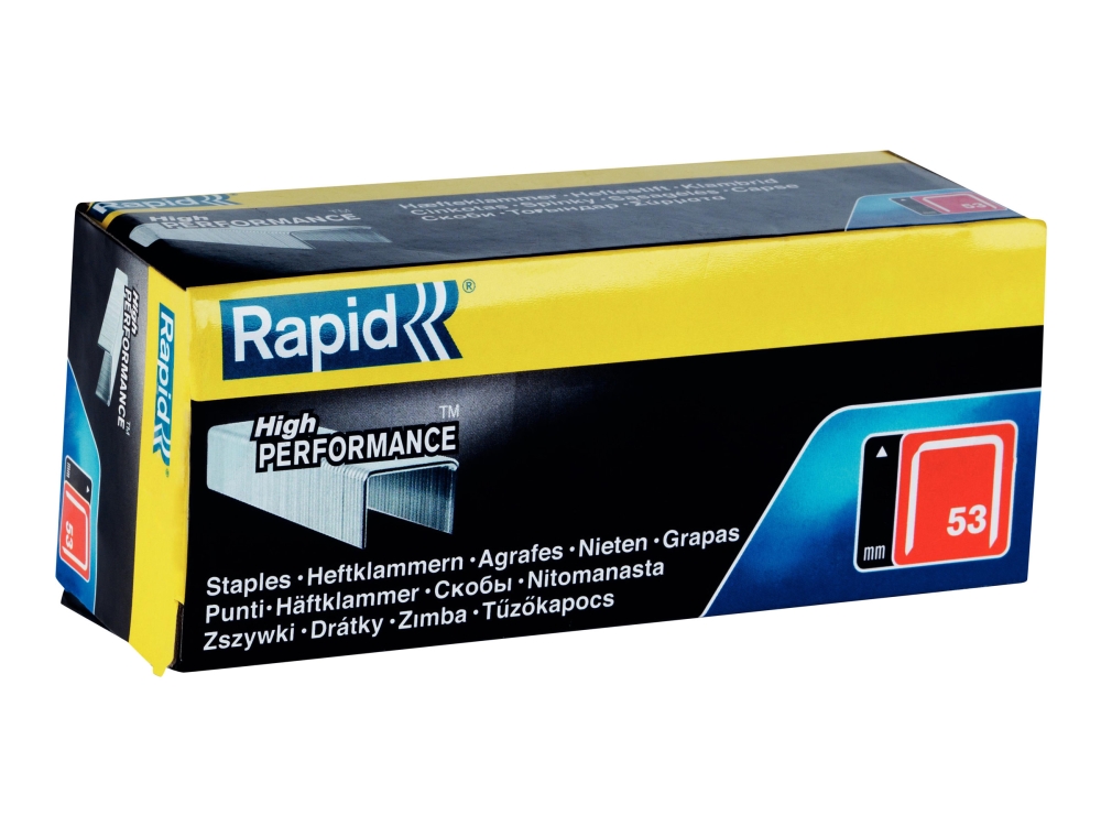 Rapid - Hæfteklammer - No. 53 - 8 mm - galvaniseret wire - pakke med 5000