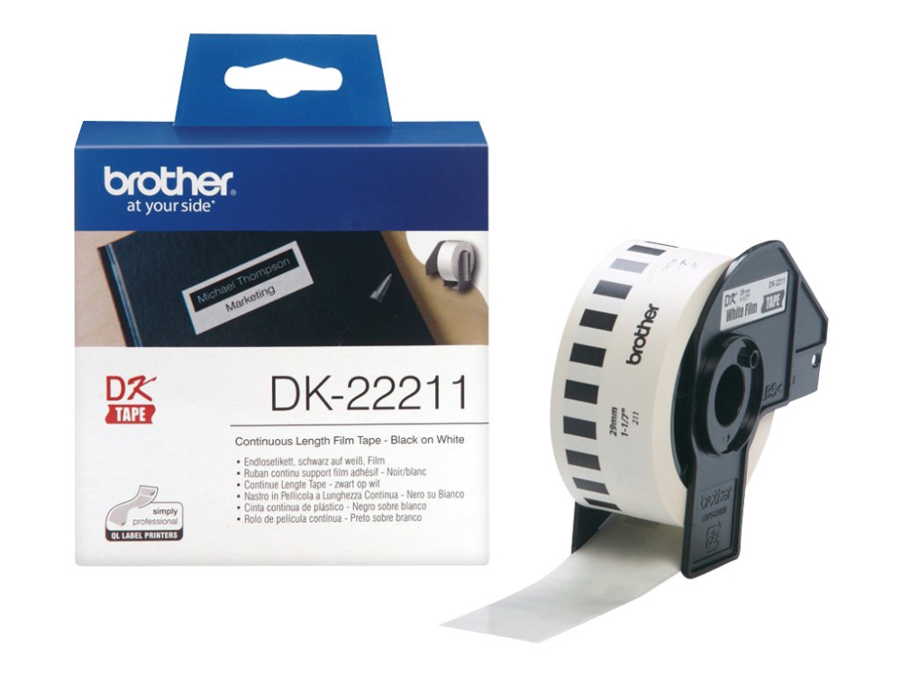 Brother Dk-22211, Schwarz Auf Weiss, 1 Stück(E), Dk, Schwarz, Weiß, Thermodirekt, China