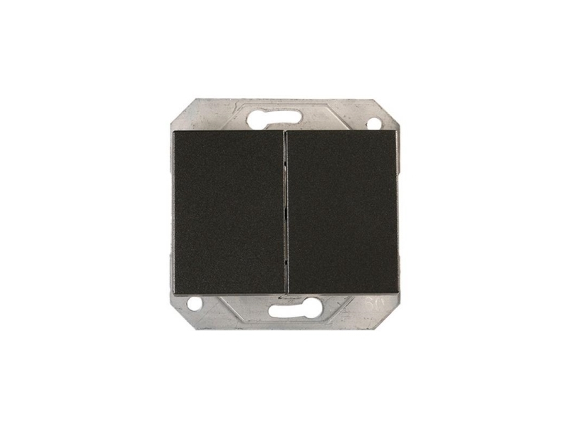 Vilma Double Changeover Switch Flush Black Xp