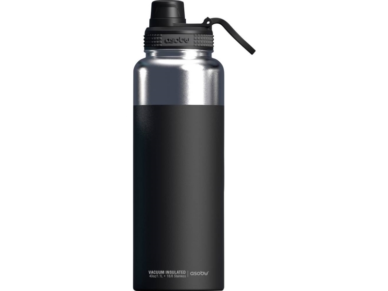 Asobu - Mighty Alpine Flask - isolerad flaska i rostfritt stål för outdoor 1 liter, svart | Kläder & Säkerhet - Trädgårdskläder - Arbetskläder | GameStuff
