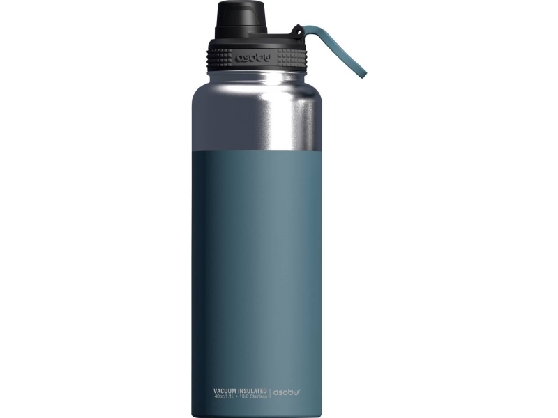 Asobu - Mighty Alpine Flask - isoleret udendørsflaske i rustfrit stål 1,2 liter blå Den store isolerede Migthy Alpine Flask er udstyret med et håndtag, der er ideelt til alle udendørs aktiviteter. Til at bære eller også til at fastgøre til rygsækken (TMF5 blå)